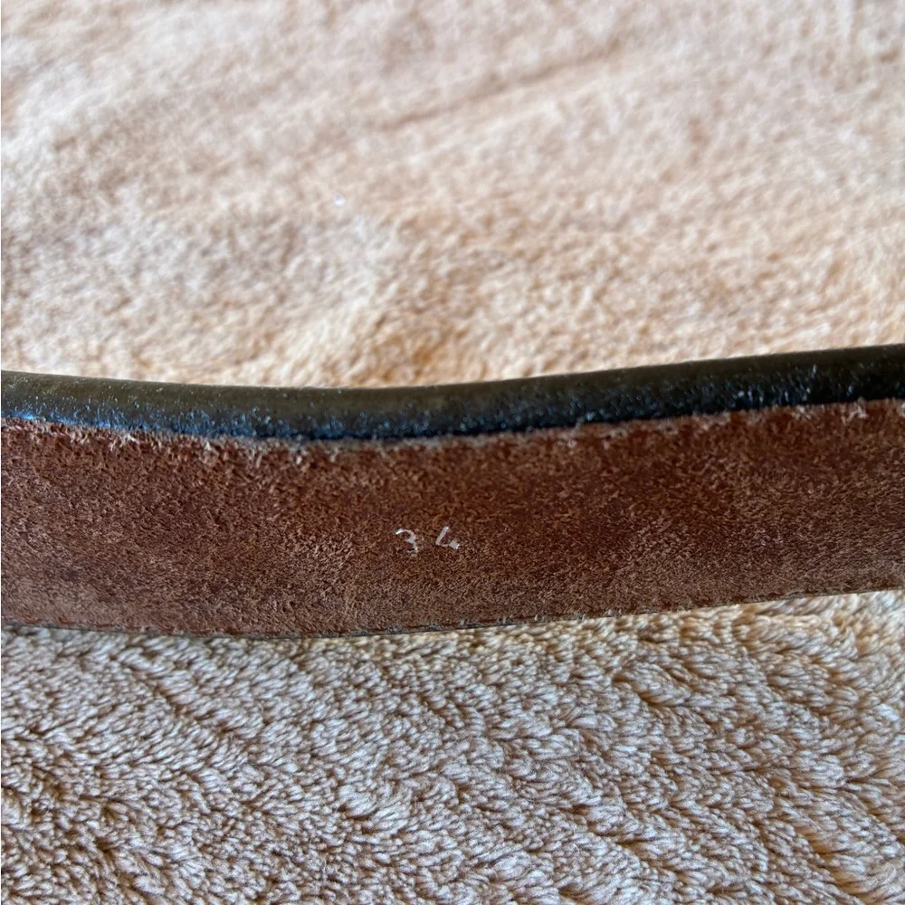 BULLHEAD BELTS Full Grain Leather Stitched Belt W1.50 Inch Wide  Size 34